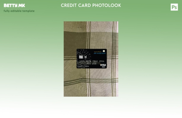 Модерен стил Бахреин Ахли Јунајтед банкарски виза картичка photolook пред шаблон